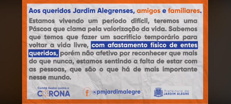 Feliz páscoa Jardim Alegre!